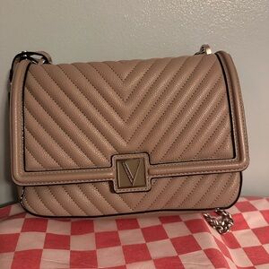 Victoria's Secret Taupe Quilted Crossbody Bag